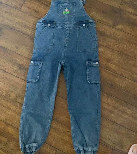 MQD女童背带牛仔裤，全新 160码数，买...