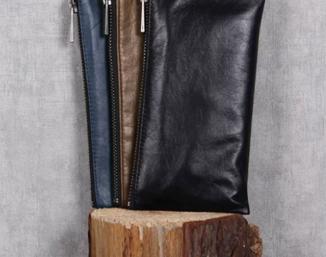 深山九处手工真皮钱包头层牛皮钱夹简洁大方