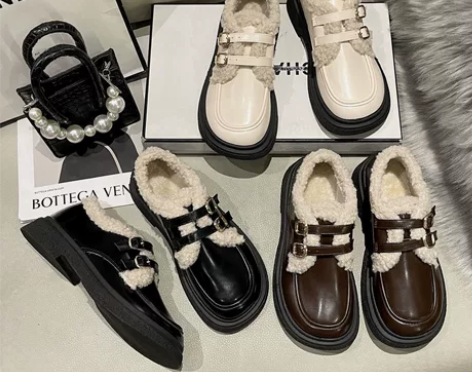 斯米尔日系单鞋女2022年秋冬新款百搭棉鞋...