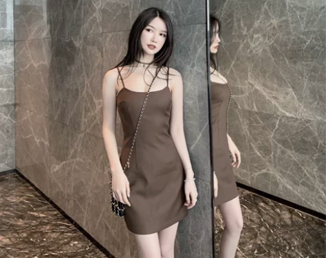 【欧美女明星】肯豆风 极简气质咖啡色西装吊...