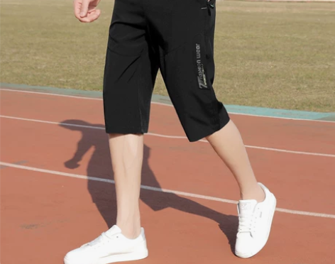 七分裤男夏季冰丝薄款运动短裤男潮流宽松休闲...