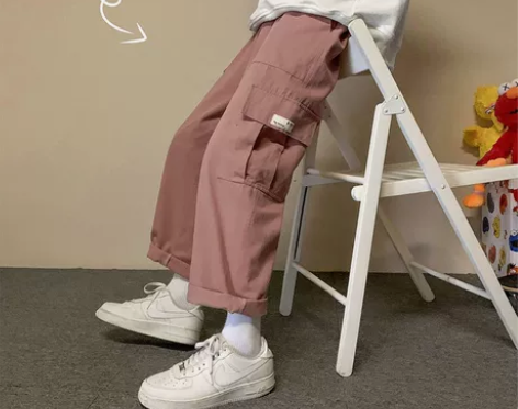 工装裤女显瘦高腰2022新款裤子潮ins学...