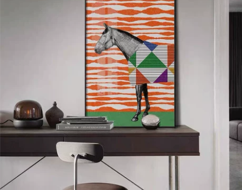 侘寂风艺术抽象装饰画小众雕塑自然风挂画现代...