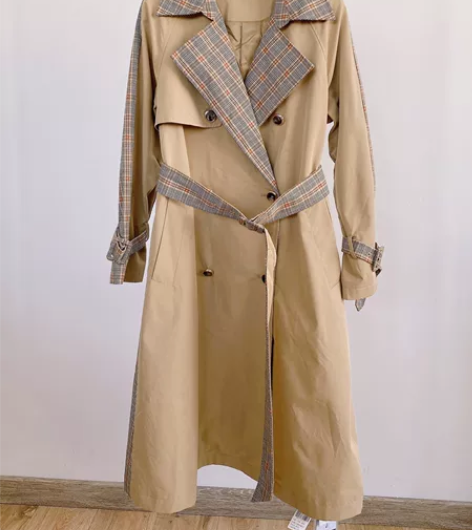 朝花夕拾的风衣，L码，穿着大了，全新，这个...