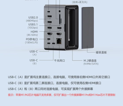 海备思 拓展坞 型号 U100 Pro， ...