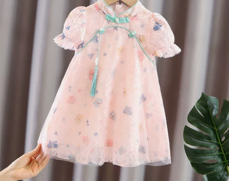 女童古装裙子唐装一2三4五岁女宝宝小童中国...