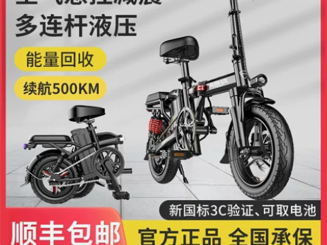 德国名顶折叠电动自行车锂电池代驾超轻小型助...