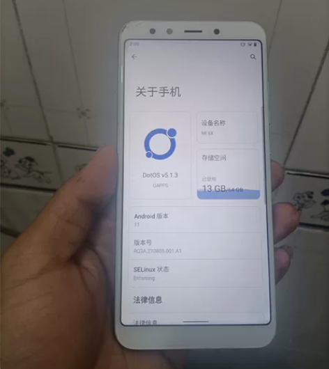 小米6x 4+64 成色伊利克,左上角...