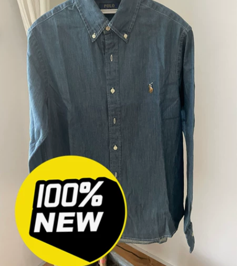 全新正品 ralph lauren 牛仔衬...