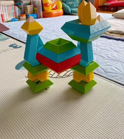 NOCKY英国纳奇 智慧金字塔彩虹积木叠叠...