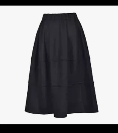 全新山本耀司风格黑色毛呢花苞裙，羊毛含量百...