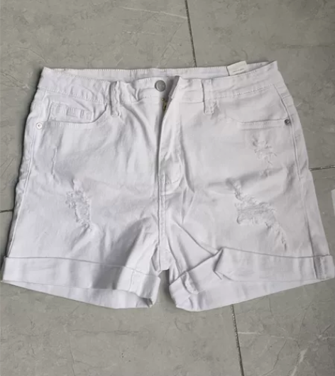 亚马逊外贸牛仔短裤女 水洗棉牛仔破洞短裤 ...