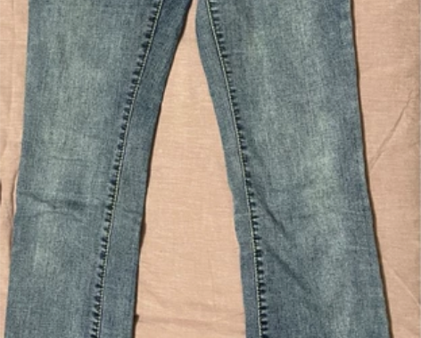 金大班七分牛仔裤 m码 很新，有弹性，长胖...