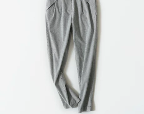 笑忘书 灰白条纹棉麻裤 感兴趣的话点“我想...