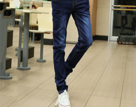 2022春秋男士牛仔裤修身小脚韩版潮流夏季...