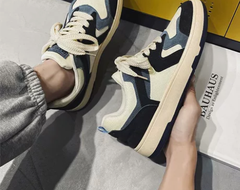 鞋子男秋季透气潮流板鞋百搭学生小众校园风帆...