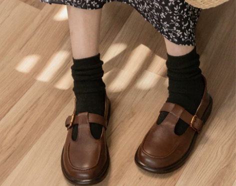 依旧原创日系复古玛丽珍女鞋春夏款柔软舒适圆...