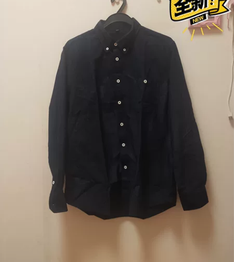 男士男装秋冬装纯色百搭潮牌休闲长袖衬衫 帮...