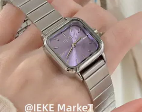 IEKE 韩代博主同款小众轻奢手表女款in...