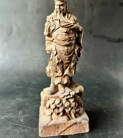木雕关公小摆件 关公实木武财神  工艺品装...