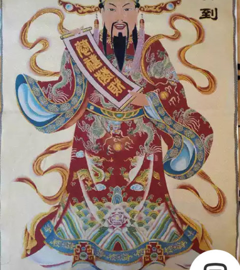 刺绣画织锦绣财神爷像 请财神财神到 装饰画...