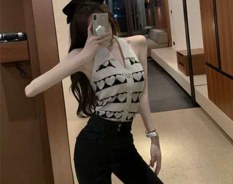 针织吊带背心女潮2021春夏季新款韩版修身...