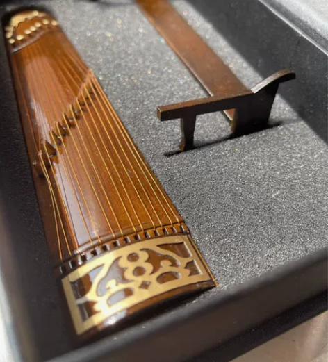 迷你木质古筝模型摆件男女朋友创意生日礼品结...