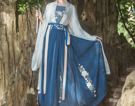 桔屿正品原创汉服女解语对襟齐腰襦裙重工刺绣...