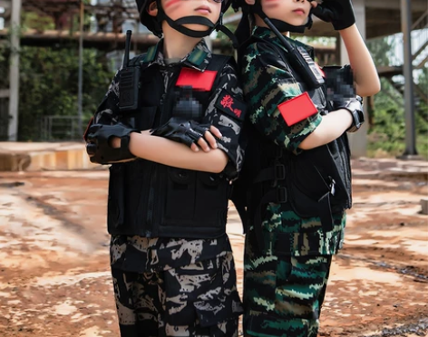 儿童迷彩服套装夏季短袖特种兵男女童户外军训...