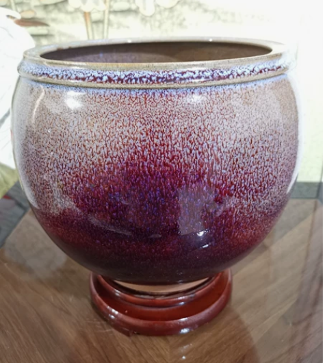 国大师王现锋钧瓷,窑变钵,正玉钧窑,规格2...