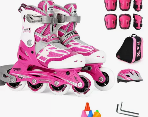 【狂欢价】米高轮滑鞋儿童全套装溜冰鞋旱冰鞋...