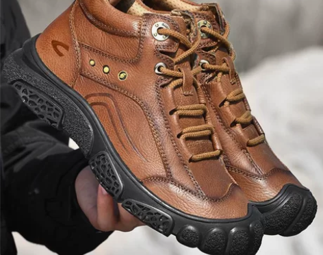 德国骆驼棉鞋男真皮冬季加绒保暖户外运动登山...