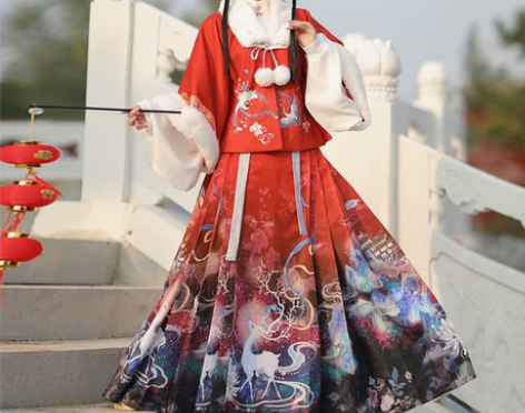 枫丹白鹿明制汉服女原创正品2022新款冬季...