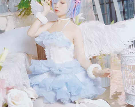 现货悠窝窝re0天使蕾姆cosplay服装...