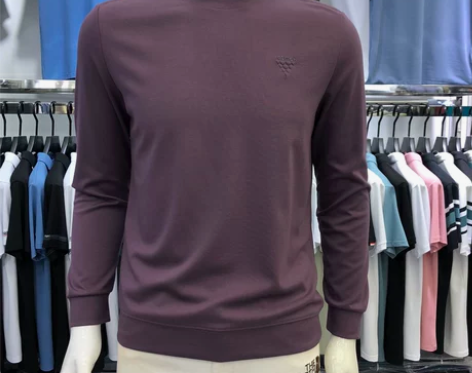 2022男士早秋新款简约多色基础百搭圆领套...