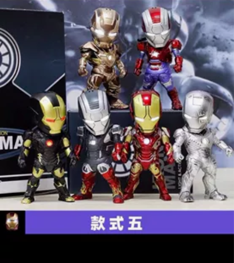 复仇者联盟4手办模型Q版钢铁侠反浩克公仔 ...