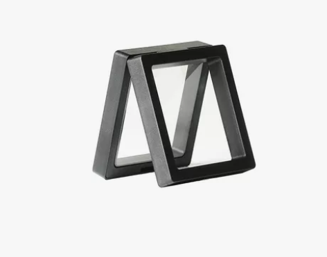 文玩薄膜盒首饰盒透明弹性亚克力悬浮包装盒手...