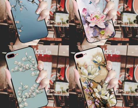 适用苹果6手机壳浮雕女iPhone7plu...