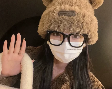 小熊帽子女冬季冬天秋冬保暖2022年爆款冬...