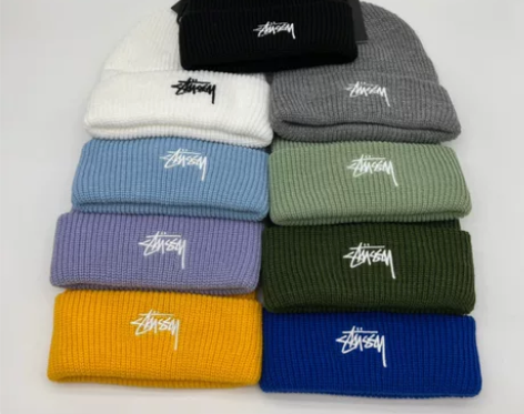 草写字母ss粗线针织帽秋冬新款潮牌最新版本...