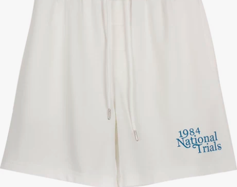 VintageTang美式复古字母印花松紧...