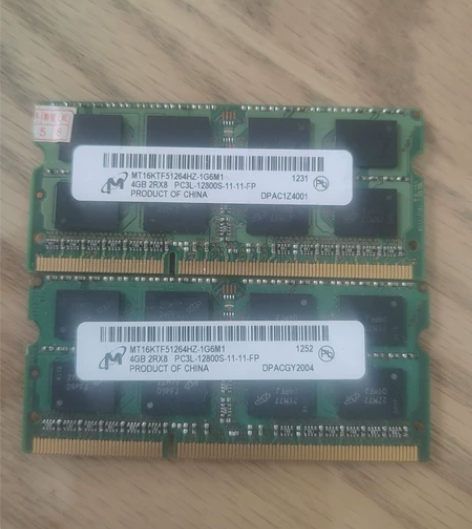 笔记本内存ddr3l   4GX2  无功...