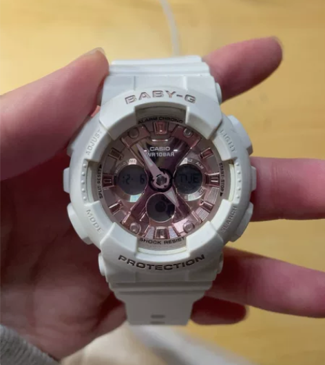 卡西欧casio 冰淇淋马卡龙色系白色 B...