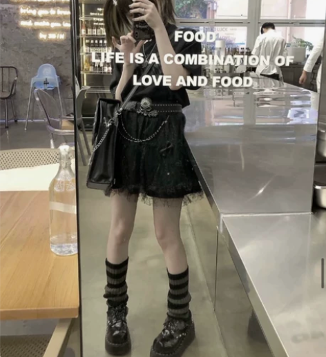 断片小说 原创暗黑辣妹蛋糕裙原宿哥特亚比半...