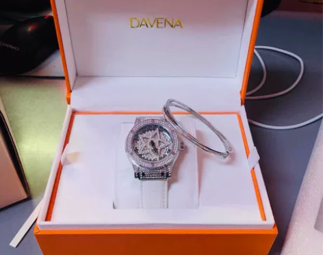 DAVENA蒂玮娜五芒星时来运转手表女款满...