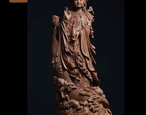 印度老山檀香木雕佛像观音菩萨山水花鸟人物动...