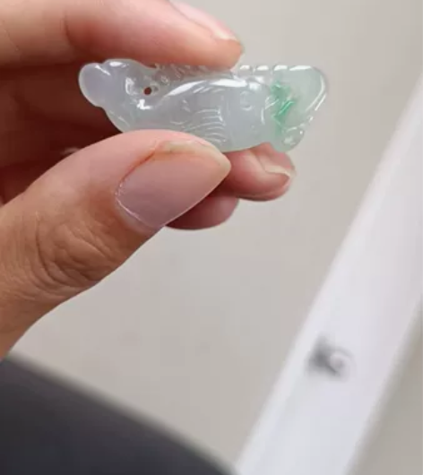 翡翠，A货，鱼，创汇期手工玉雕产品，种好，...