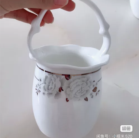景德镇欧式骨瓷轻奢花篮和天鹅，全新未使用，...