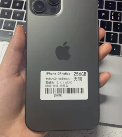 苹果12promax石墨色256g纯无锁无...