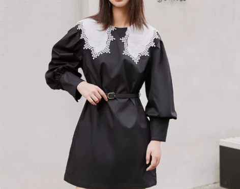 【55盛典价】ONLY夏季新款娃娃领版型纽...